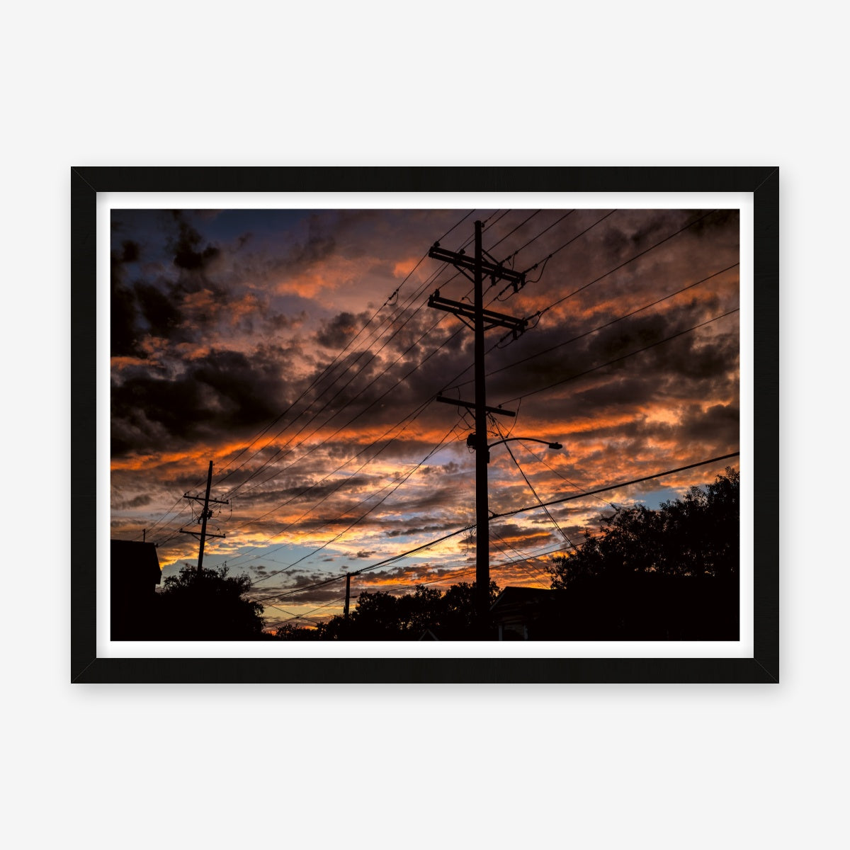 Autumn Lines - 21cm x 30cm, 8.3inches x 11.7inches / Black